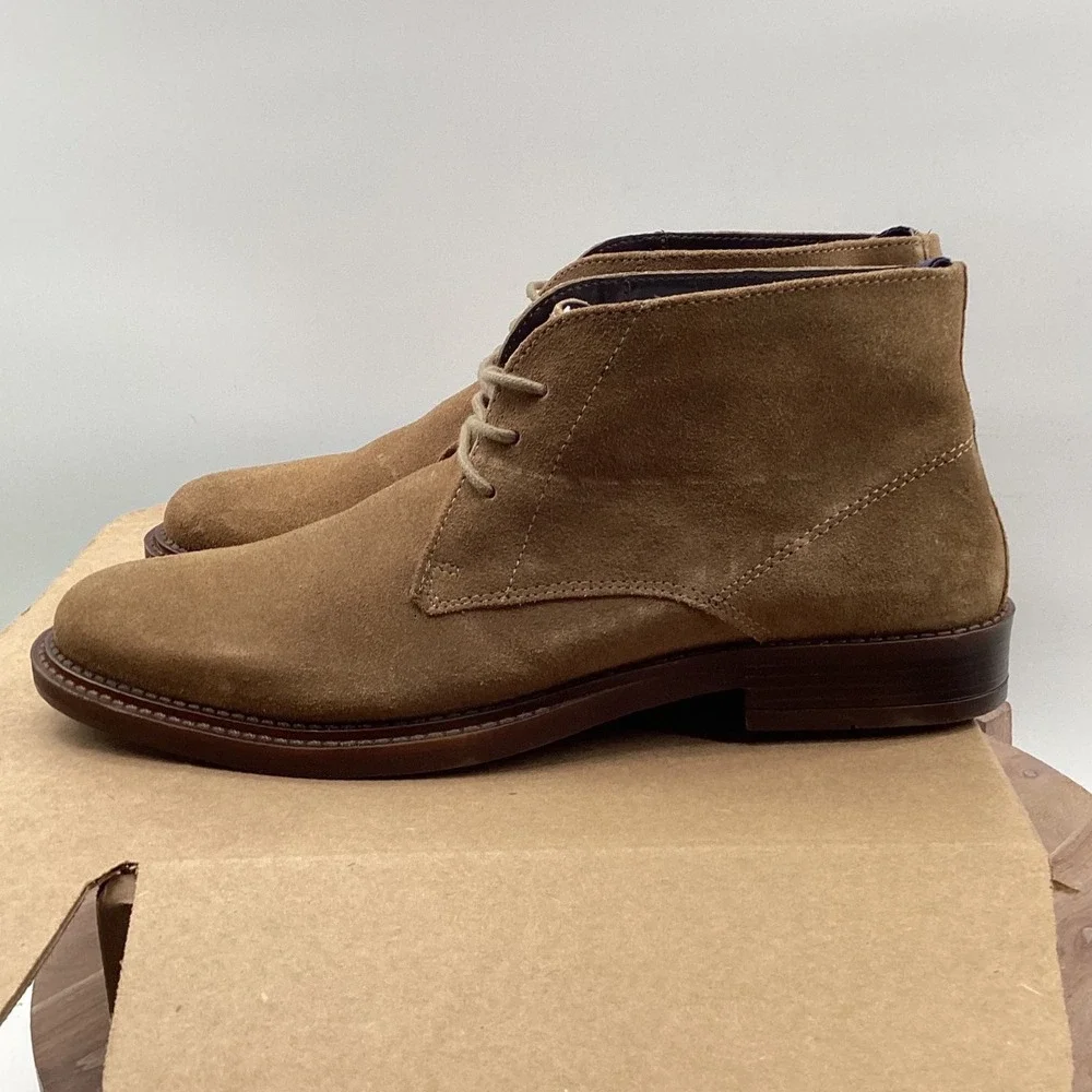 Steve Madden Mens Tan Brown Suede Chukka Desert Boots Lace Up Ankle Boots